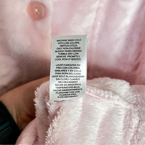 Jaclyn Intimates Plush Pink Bed Jacket Large - Picture 5 of 6